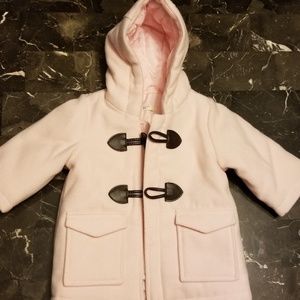 Baby girls pink 3-6 Month pea coat.